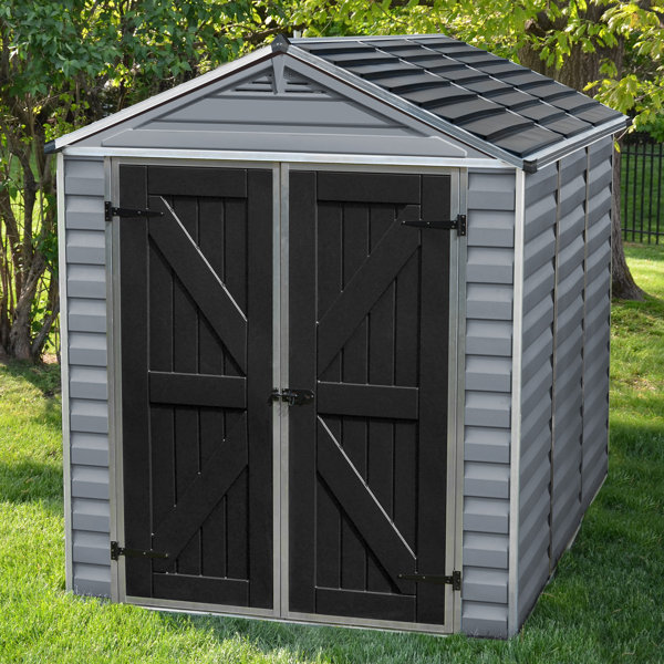 palram skylight 6 ft. w x 10 ft. d plastic storage shed